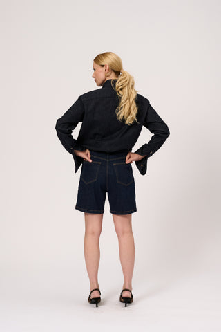 THE DENIM SHORTS DARK BLUE