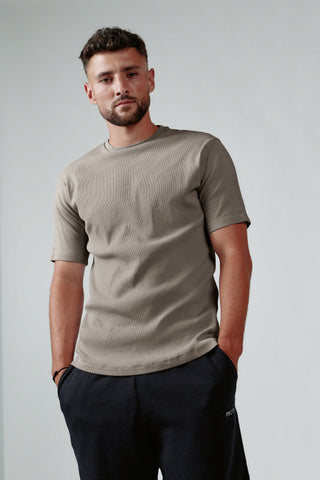 THE RIB SHIRT - TAUPE