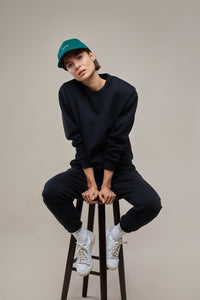THE PADDED SWEATER - BLACK